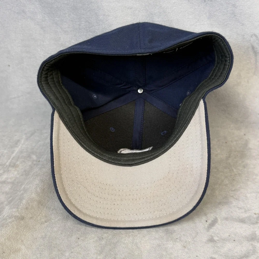 B Torch Logo Hat Cap‎ Fitted Mens 7 5/8 Blue Baseball Style Nike Dri Fit
